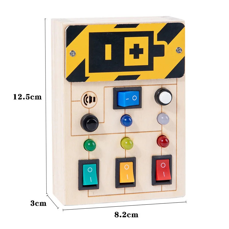 Montessori Busy Board with LED – Fun Learning Toy for Kids