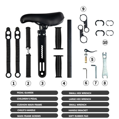 Adjustable Baby Bike Seat Front Mount – Safe Ride with Parents