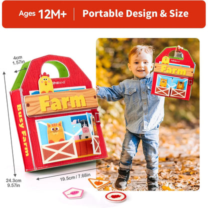 Montessori Busy Board Toys – Farm Animal Learning Fun