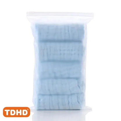 Baby Cotton Gauze Saliva Towel Set – Soft & Absorbent 5-Pack