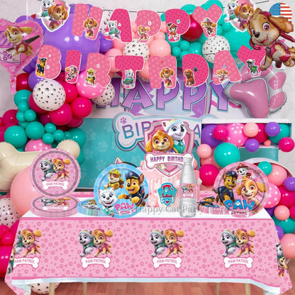 Paw Patrol Birthday Party Supplies – Skye Theme Tableware Set
