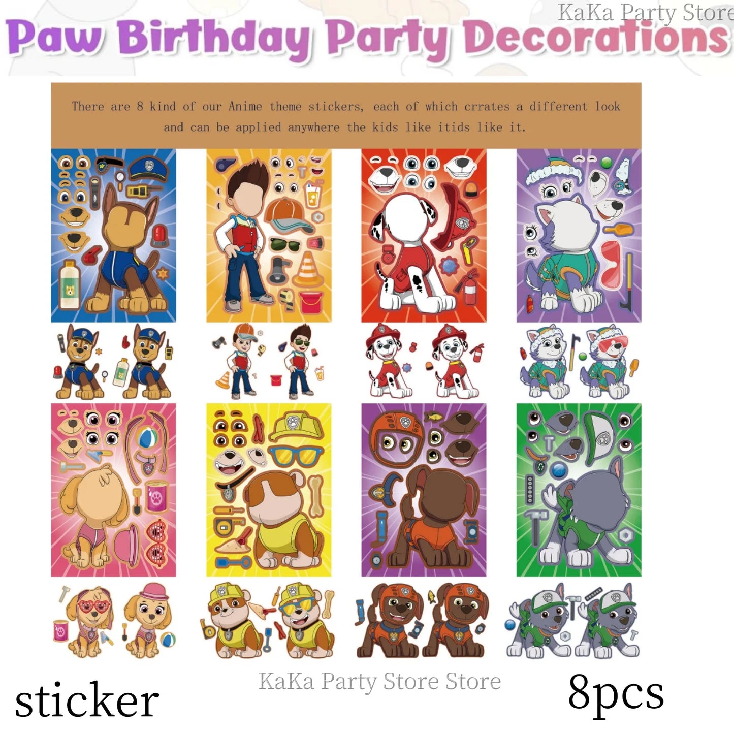 Paw Patrol Birthday Party Supplies – Skye Theme Tableware Set