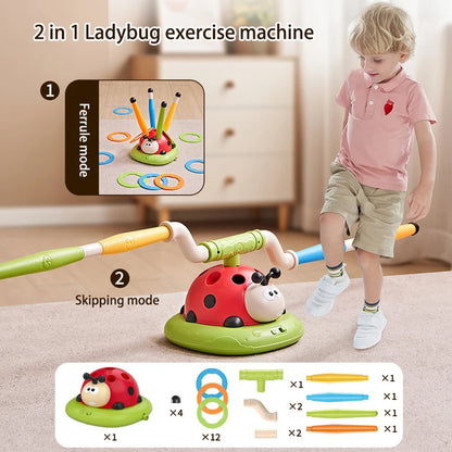 Ladybug Jump Rope Game Toy for Active Kids Play