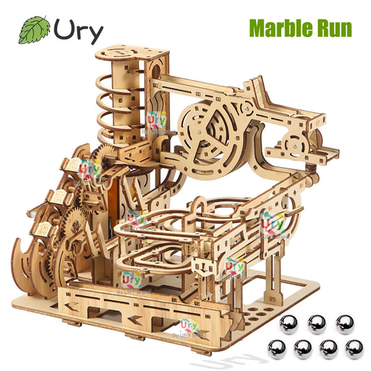 3D Wooden Marble Run Puzzle – Electric Catapult