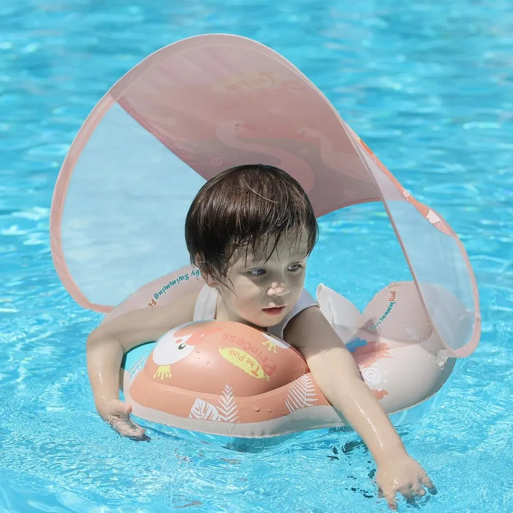 Baby Swimming Float with Canopy – Safe Sun Protection Ring