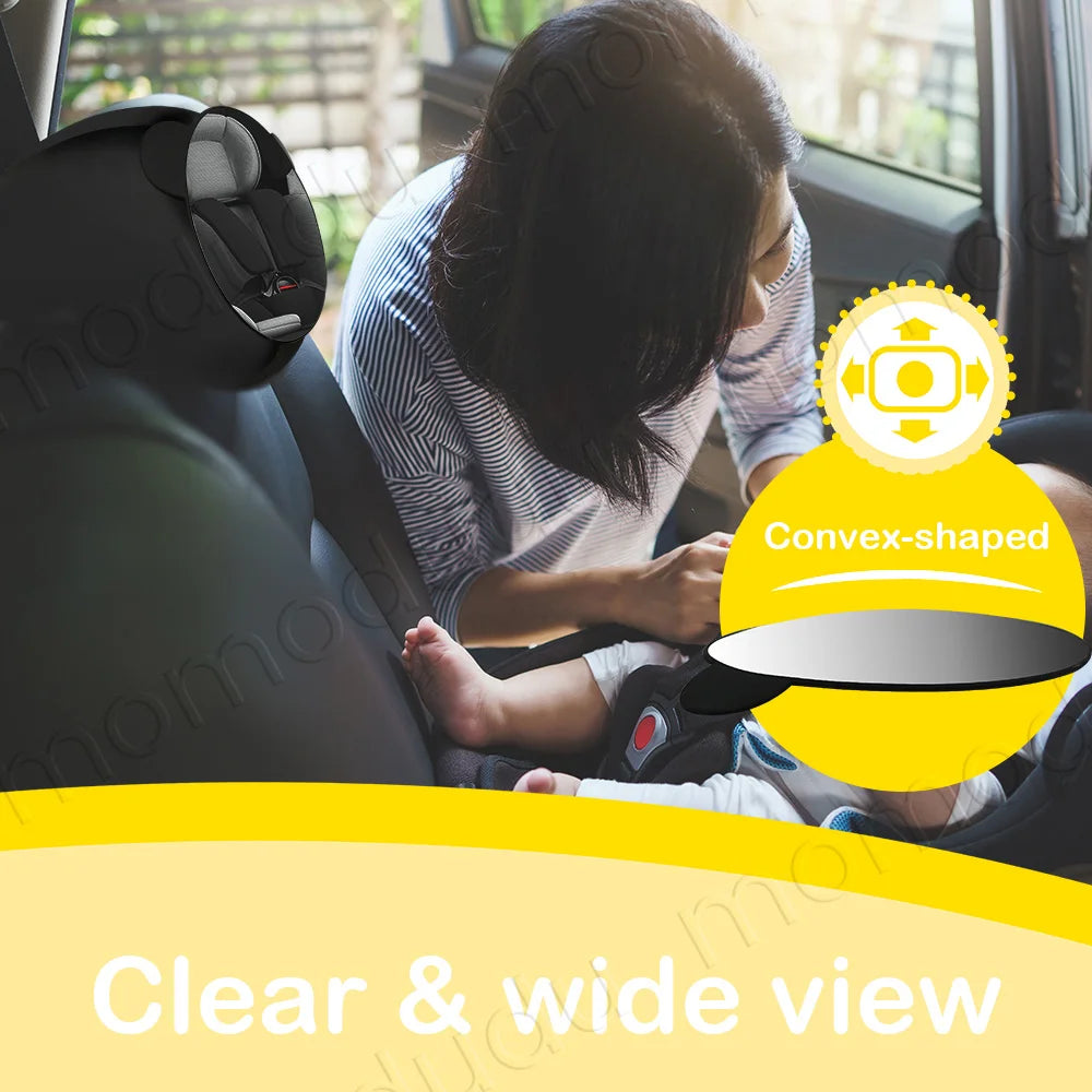 Baby Car Mirror – Shatterproof Wide View for Safety