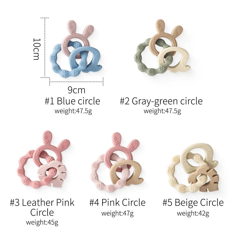 Baby Silicone Teether Ring – BPA-Free Comfort & Fun