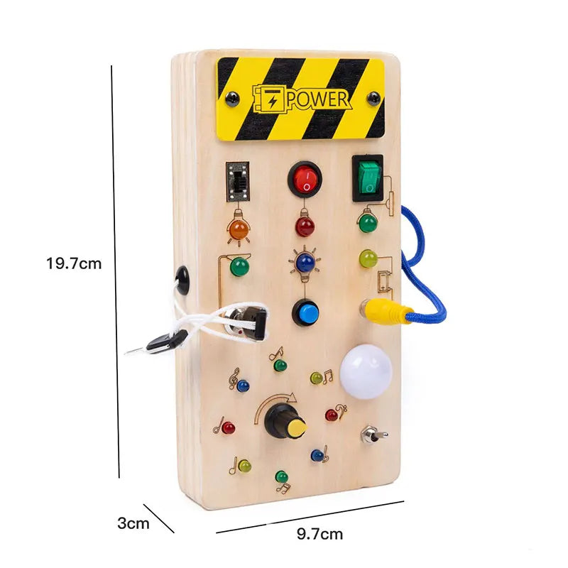 Montessori Busy Board with LED – Fun Learning Toy for Kids
