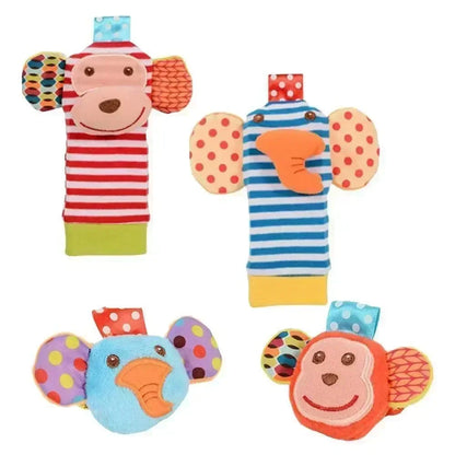 Baby Rattle Socks – Soft Animal Wrist & Foot Toy