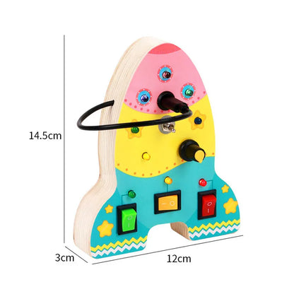 Montessori Busy Board LED Toy – Sensory Learning Fun
