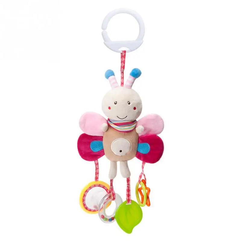 Baby Stroller Rattle Toy – Soft Hanging Animal for Sensory Play