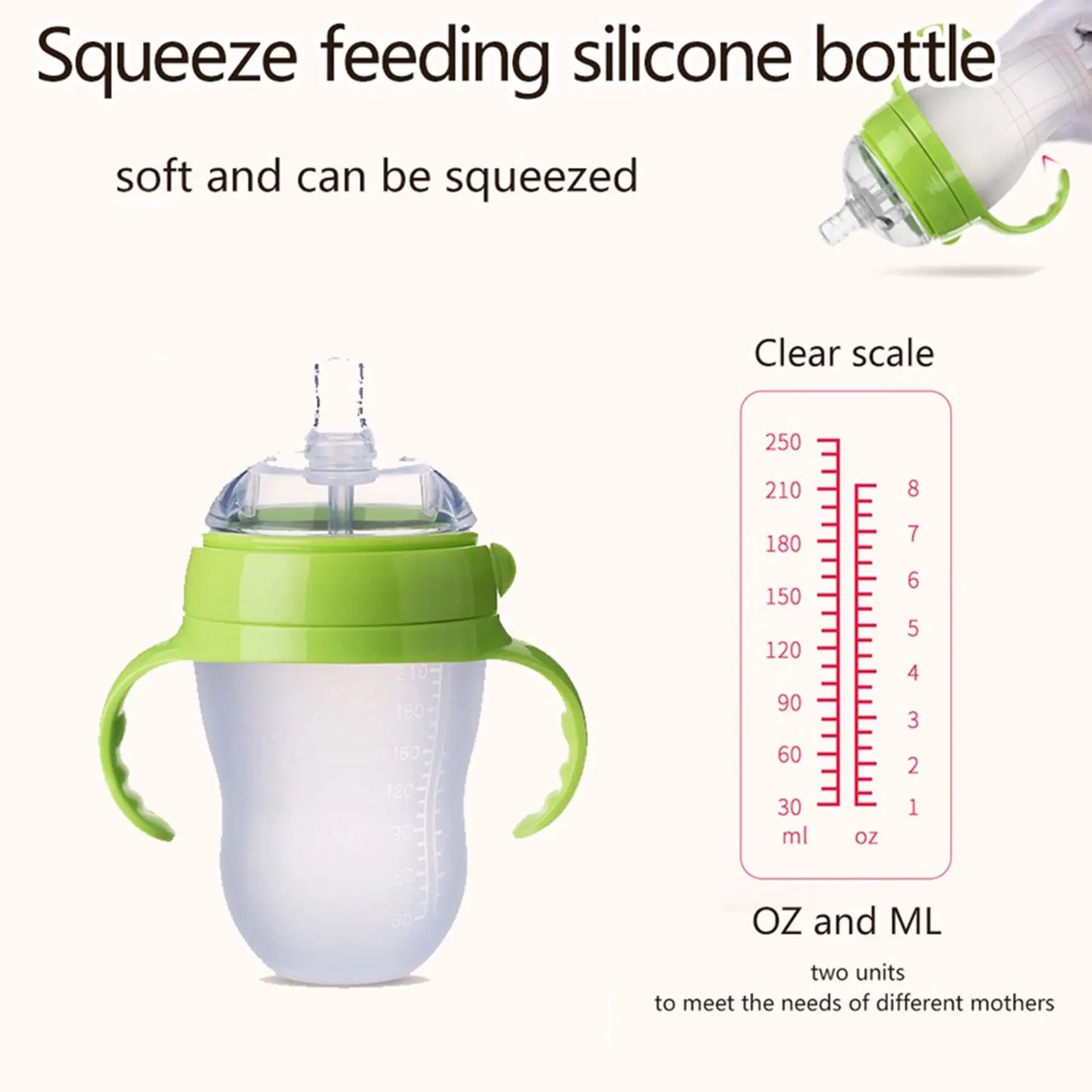 Baby Nano-Silicone Bottle – Breastmilk-Like Soft Feeding