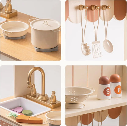 Wooden Kids Kitchen Playset – Realistic Design for Creative Play