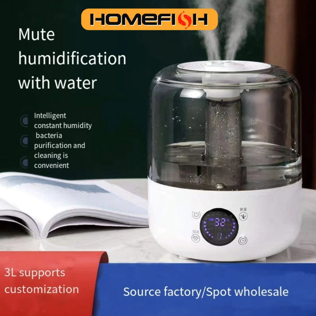 3L Ultrasonic Air Humidifier – Silent Large Capacity Aroma Diffuser