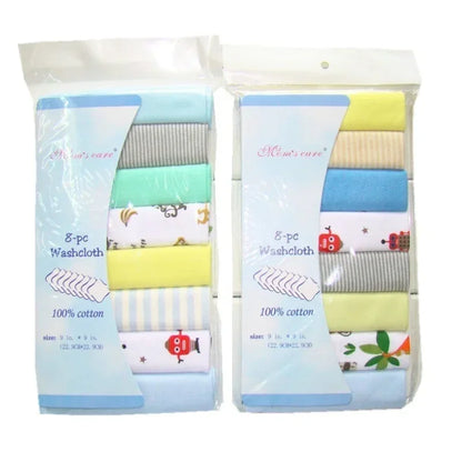 Cotton Baby Saliva Towels 8pcs – Soft & Absorbent for Newborns
