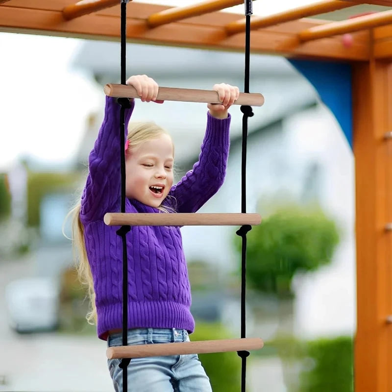 Children Climbing Rope Ladder – Indoor Outdoor Fun