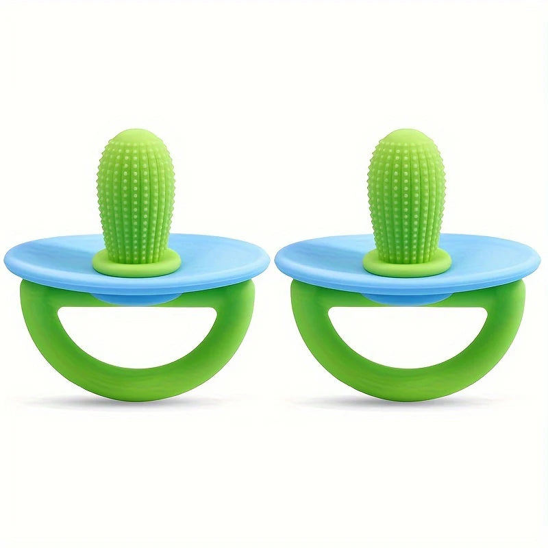 Silicone Teether Ring – Soft Pacifier for Gum Relief
