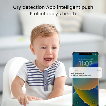 4MP WiFi Baby Monitor with Crying Detection & Night Vision