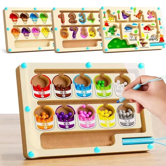 Montessori Magnetic Color Sorting Maze Board – Fun Learning Toy