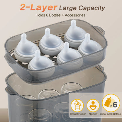 Baby Bottle Sterilizer & Dryer with 72H Germ-Free Storage