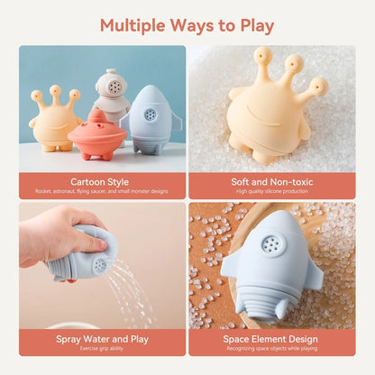 Baby Bath Toys – Silicone Animal Sprinkler Fun