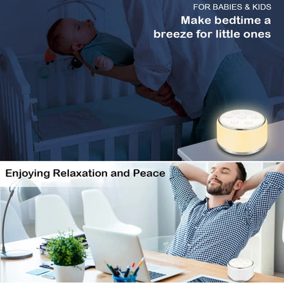 White Noise Machine for Baby – 34 Sounds & 7-Color Night Light