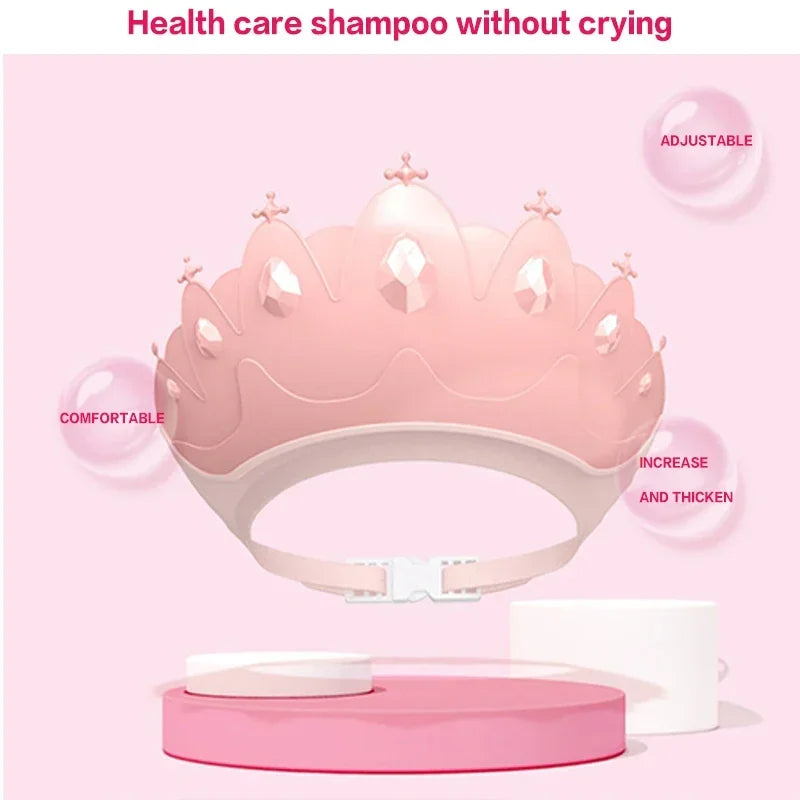 Baby Shower Cap with Adjustable Fit for Safe Bath Time