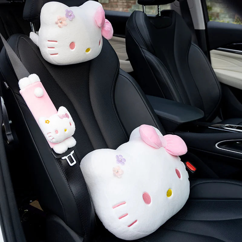 Hello Kitty Car Neck Pillow Plush Headrest Support Comfort