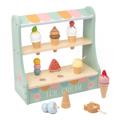 Ice Cream Counter Playset for Kids – Montessori Role Play Fun