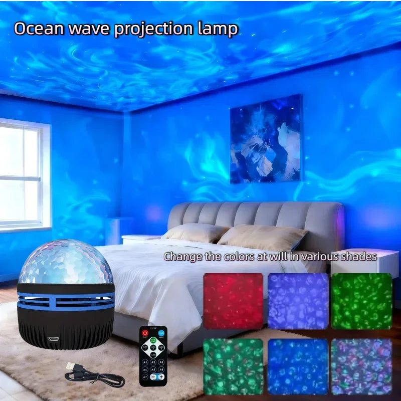 LED Galaxy Projector Night Light – Starry Sky Atmosphere Lamp