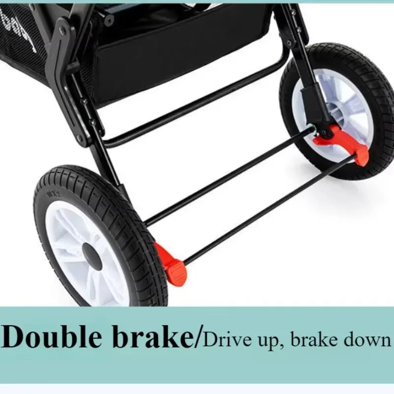Double Stroller Front & Rear Seats – Lightweight Foldable