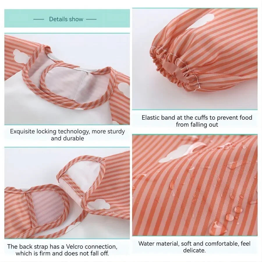 Waterproof Long Sleeve Baby Bib – Mess-Free Feeding Apron