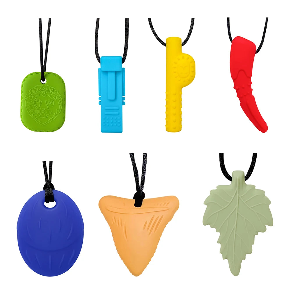 Silicone Teether Necklace – Chew & Soothe Sensory Toy