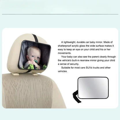 Car Rearview Baby Mirror – Safety Wide Angle Design