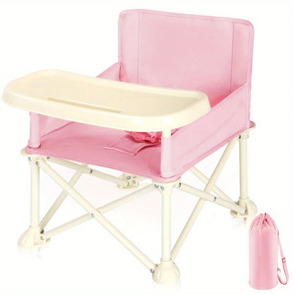 Portable Baby High Chair with Tray for Easy Feeding