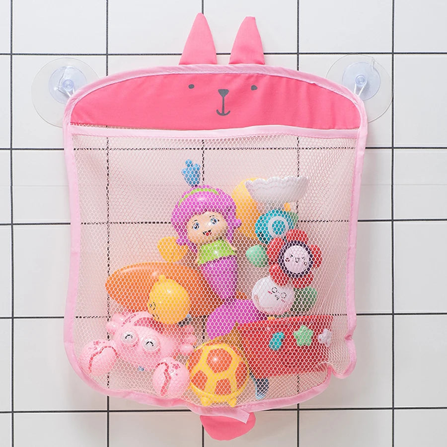 Baby Bath Toy Mesh Bag – Cartoon Storage & Organization