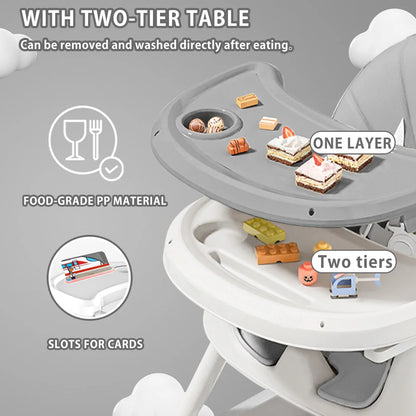Foldable Baby High Chair – Anti-Slip & Easy Clean Feeding