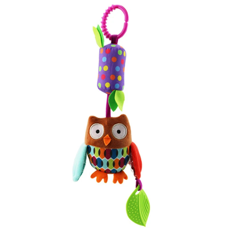 Baby Stroller Rattle Toy – Soft Hanging Animal for Sensory Play