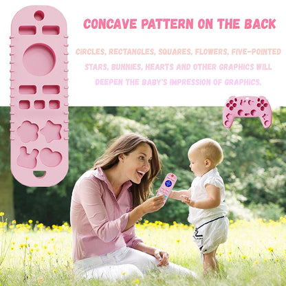 Silicone Baby Teether – TV Remote Toy for Gum Relief