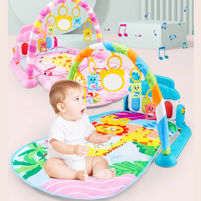 Musical Baby Activity Gym Mat with Piano for Sensory Play