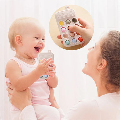 Baby Phone Teether – Safe Silicone Toy for Soothing & Learning