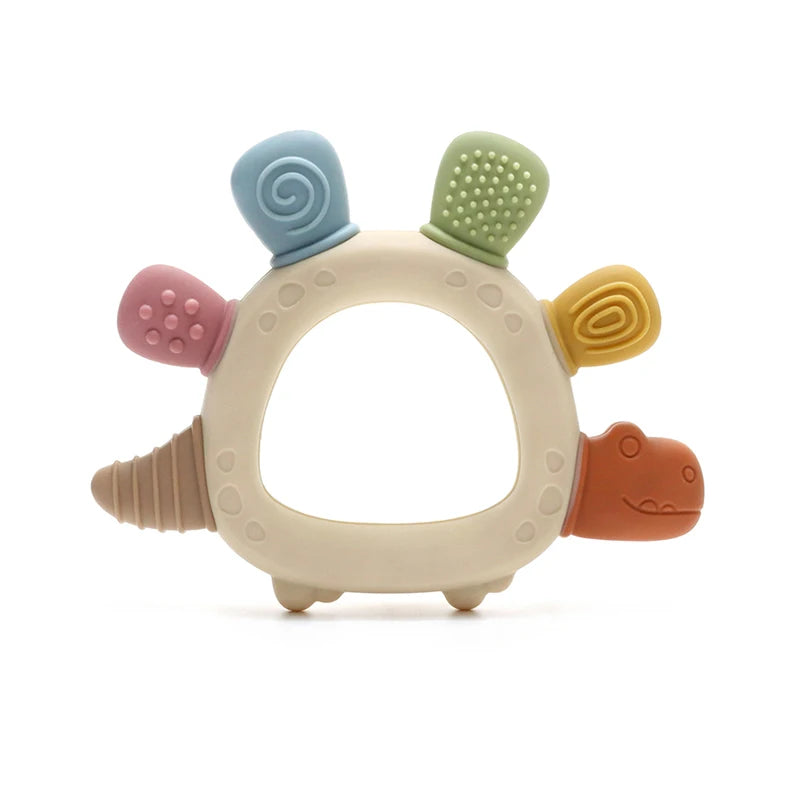 Baby Dinosaur Silicone Teether – BPA-Free Soothing Toy