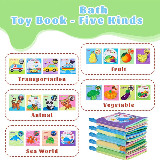 Washable Baby Cloth Book Set – Sensory & Teething Fun
