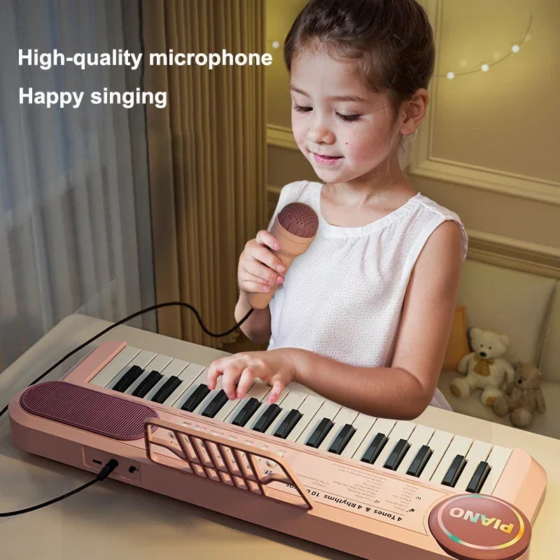 kids electric piano with microphone 37 key beginner model