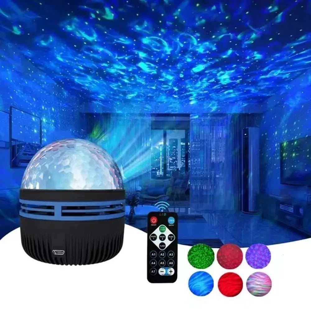 LED Galaxy Projector Night Light – Starry Sky Atmosphere Lamp