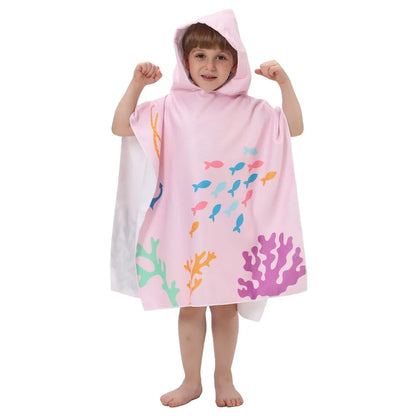 Children’s Hooded Beach Towel – Quick-Dry Microfiber Comfort
