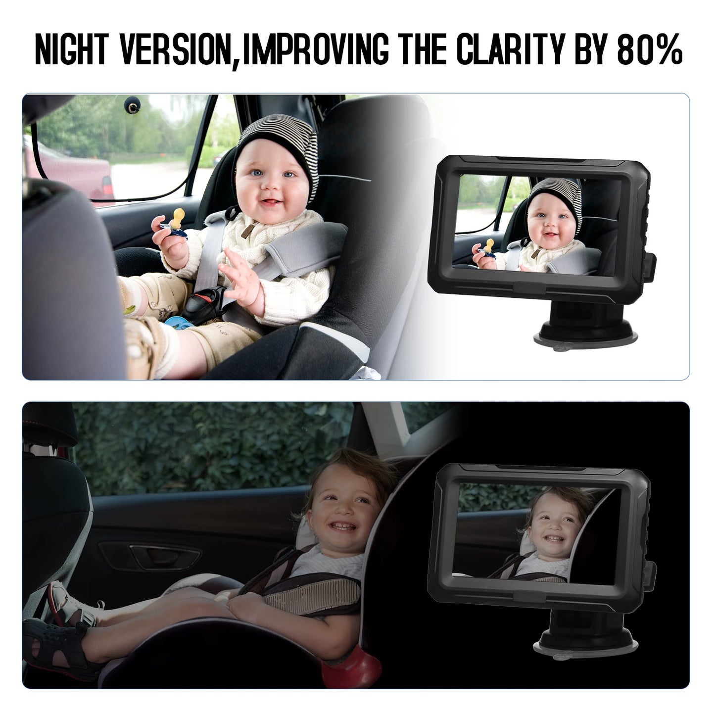 Rear View Baby Car Monitor – 4.3" IPS Screen HD