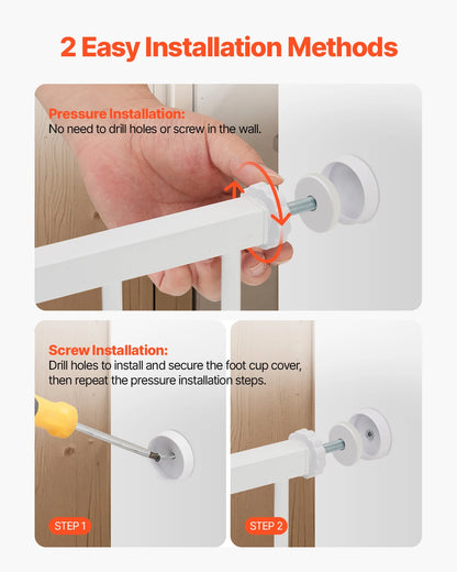 Baby Gate for Stairs & Doorways with Auto-Close Safety