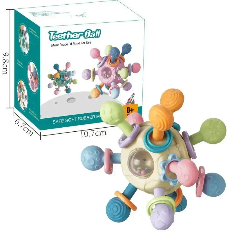 Baby Rotating Rattle Ball – Sensory & Teething Toy