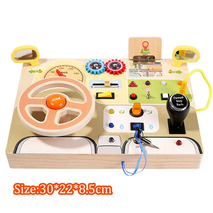 Montessori Busy Board LED Toy – Sensory Learning Fun